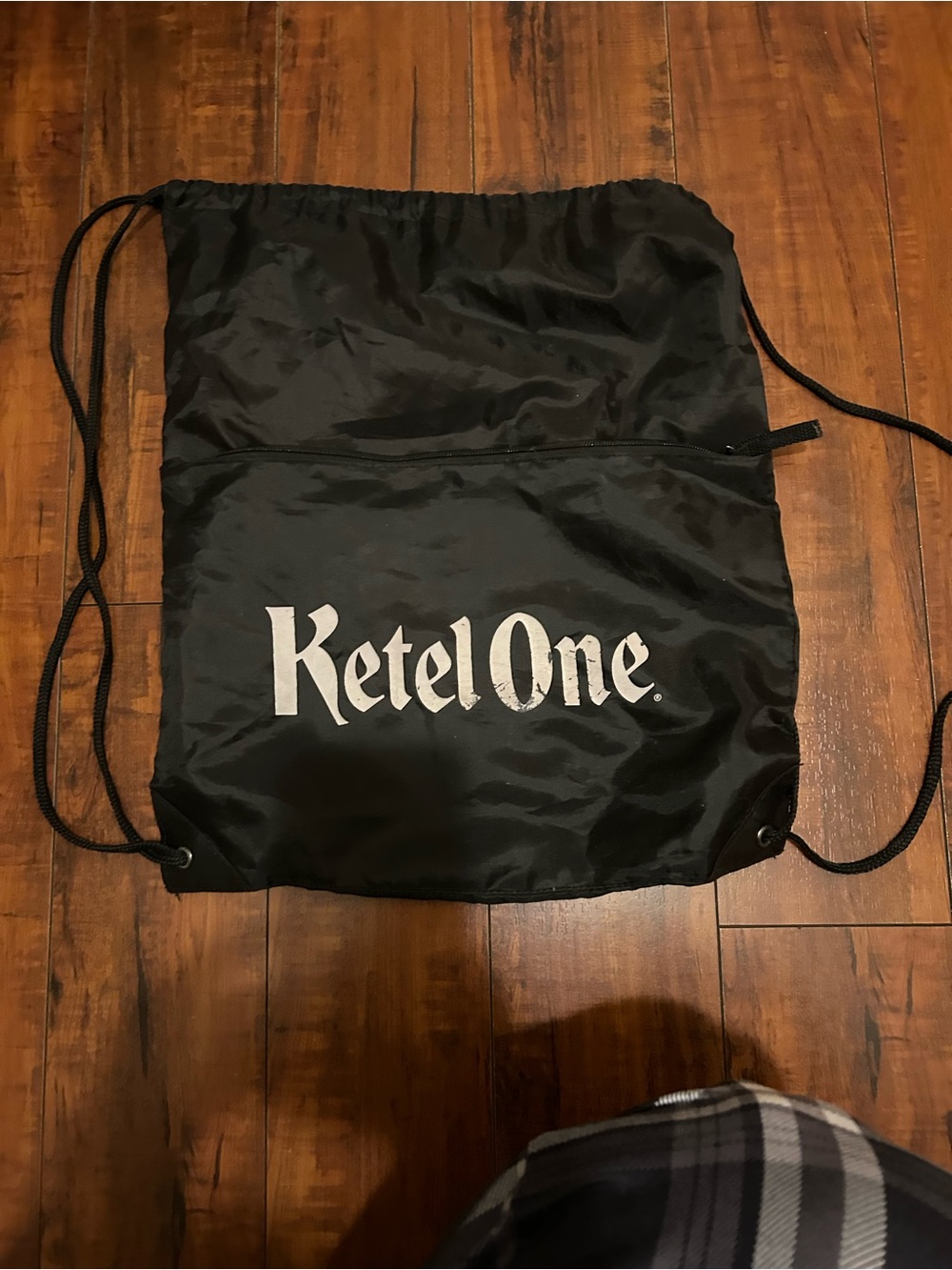Ketel One Black Drawstring Backpack